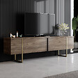 HABITAT ET JARDIN - Meuble TV en bois "Luxe" - 180 x 30 x 50 cm - NoyerOr - vignette