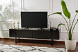 HABITAT ET JARDIN - Meuble TV en bois "Serenity" - 180 x 29 x 50 cm - Noir - vignette