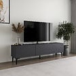 HABITAT ET JARDIN - Meuble TV en bois "Felix" 160 x 31,4 x 44,1 cm - Anthracite - vignette
