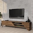 HABITAT ET JARDIN - Meuble TV en bois "Beril" - 180 x 40 x 37 cm - Noyer - vignette