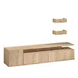HABITAT ET JARDIN - Meuble TV en bois "Alika" - 180 x 35 x 45 cm - Chêne - vignette