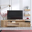 HABITAT ET JARDIN - Meuble TV en bois "Alika" - 180 x 35 x 45 cm - Chêne - vignette