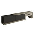 HABITAT ET JARDIN - Meuble TV en bois "Nest" - 180 x 30 x 36 cm - Gris anthracite - vignette