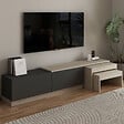 HABITAT ET JARDIN - Meuble TV en bois "Nest" - 180 x 30 x 36 cm - Gris anthracite - vignette