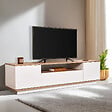 HABITAT ET JARDIN - Meuble TV en bois "Veramont" - 180 x 44 x 44 cm - Marron clair - vignette