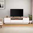 HABITAT ET JARDIN - Meuble TV en bois "Veramont" - 180 x 44 x 44 cm - Marron clair - vignette