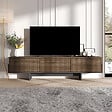 HABITAT ET JARDIN - Meuble TV en bois "Hege" - 180 x 30 x 44 cm - Noir - vignette