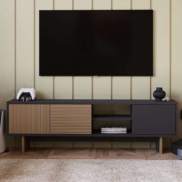 HABITAT ET JARDIN - Meuble TV en bois "Ravello" - 150 x 30 x 45 cm - Marron - large