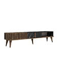 HABITAT ET JARDIN - Meuble TV en bois "Milan" - 180 x 35 x 40 cm - NoyerNoir - vignette