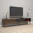 HABITAT ET JARDIN - Meuble TV en bois "Milan" - 180 x 35 x 40 cm - NoyerNoir - vignette