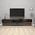 HABITAT ET JARDIN - Meuble TV en bois "Milan" - 180 x 35 x 40 cm - NoyerNoir - vignette