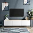 HABITAT ET JARDIN - Meuble TV en bois "Neon" - 160 x 32 x 35 cm - Blanc - vignette