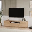 HABITAT ET JARDIN - Meuble TV en bois "Rowen" - 180 x 44 x 44 cm - Marron - vignette