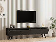 HABITAT ET JARDIN - Meuble TV en bois "Parlak" - 160 x 25 x 40 cm - Gris anthracite - vignette