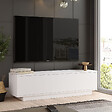 HABITAT ET JARDIN - Meuble TV en bois "FN1" - 140 x 35 x 38 cm - Blanc - vignette