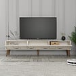 HABITAT ET JARDIN - Meuble TV en bois "Lyon" - 180 x 35 x 44 cm - CrèmeNoix - vignette