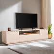 HABITAT ET JARDIN - Meuble TV en bois "Veramont" - 180 x 44 x 44 cm - Beige - vignette