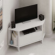 HABITAT ET JARDIN - Meuble TV en bois "Viva" - 95 x 35 x 45 cm - Blanc - vignette