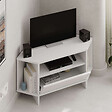 HABITAT ET JARDIN - Meuble TV en bois "Viva" - 95 x 35 x 45 cm - Blanc - vignette
