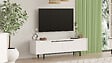 HABITAT ET JARDIN - Meuble TV en bois "Calvin" - 160 x 35 x 45 cm - Blanc - vignette
