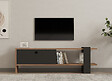 HABITAT ET JARDIN - Meuble TV en bois "Ova" - 120 x 25 x 36 cm - ChêneAnthracite - vignette