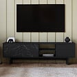 HABITAT ET JARDIN - Meuble TV en bois "Ravello" - 150 x 30 x 45 cm - Noir - vignette