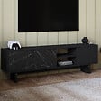 HABITAT ET JARDIN - Meuble TV en bois "Ravello" - 150 x 30 x 45 cm - Noir - vignette