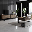 HABITAT ET JARDIN - Meuble TV en bois "Luxe" - 180 x 30 x 50 cm - NoyerNoir - vignette