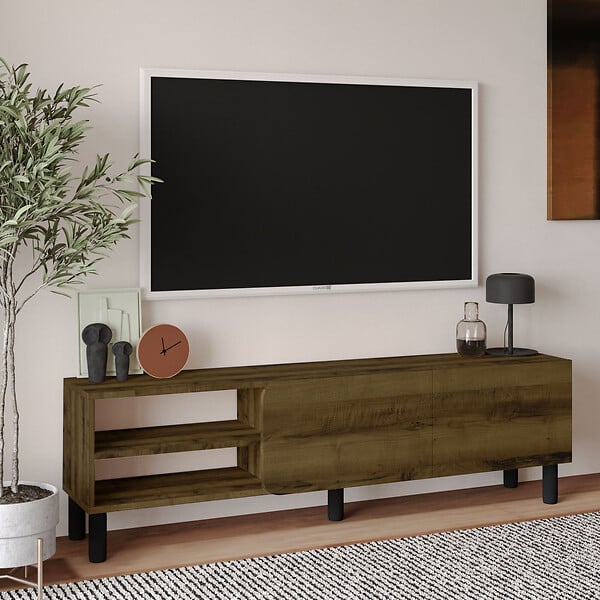 HABITAT ET JARDIN - Meuble TV en bois "River" - 150 x 31 x 48 cm - Marron - large
