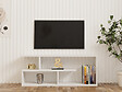 HABITAT ET JARDIN - Meuble TV en bois "Cafu" - 100 x 29 x 40 cm - Blanc - vignette