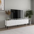 HABITAT ET JARDIN - Meuble TV en bois "Felix" - 160 x 31 x 44 cm - Blanc - vignette