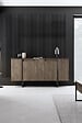 HABITAT ET JARDIN - Buffet en bois "Luxe" - 160 x 35 x 80 cm - Marron foncé - vignette