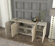 HABITAT ET JARDIN - Buffet en bois "Veyron" - 180 x 46 x 75 cm - Travertin, Grès - vignette