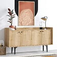 HABITAT ET JARDIN - Buffet en bois "Navi" - 150 x 40 x 80 cm - Beige - vignette