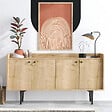 HABITAT ET JARDIN - Buffet en bois "Navi" - 150 x 40 x 80 cm - Beige - vignette