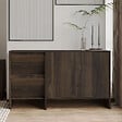 HABITAT ET JARDIN - Buffet en bois "Laris 130" - 130 x 44 x 82 cm - Marron - vignette