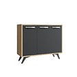HABITAT ET JARDIN - Buffet en bois "Piffa" - 100 x 35 x 82 cm - Gris anthracite - vignette