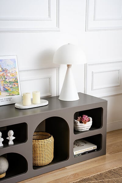 HABITAT ET JARDIN - Buffet en bois "Ferlis" - 160 x 40 x 51 cm - Gris anthracite - large