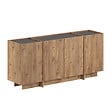 HABITAT ET JARDIN - Buffet en bois "Dorma" - 180 x 45 x 80 cm - Pin Atlantique / Anthracite - vignette