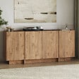 HABITAT ET JARDIN - Buffet en bois "Dorma" - 180 x 45 x 80 cm - Pin Atlantique / Anthracite - vignette