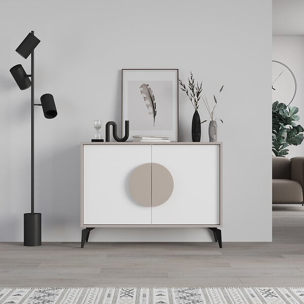 HABITAT ET JARDIN - Buffet en bois "Gora" - 110 x 36 x 82 cm - Moka léger - large