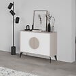 HABITAT ET JARDIN - Buffet en bois "Gora" - 110 x 36 x 82 cm - Moka léger - vignette