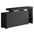HABITAT ET JARDIN - Buffet en bois "Beliz" - 170 x 35 x 80 cm - Anthracite - vignette