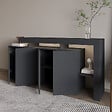 HABITAT ET JARDIN - Buffet en bois "Beliz" - 170 x 35 x 80 cm - Anthracite - vignette
