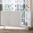 HABITAT ET JARDIN - Buffet en bois "Ravello" - 140 x 35 x 80 cm - Blanc - vignette