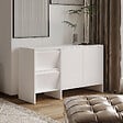HABITAT ET JARDIN - Buffet en bois "Laris 130" - 130 x 44 x 82 cm - Blanc - vignette