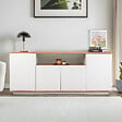 HABITAT ET JARDIN - Buffet en bois "Arista" - 180 x 44 x 75 cm - Blanc - vignette