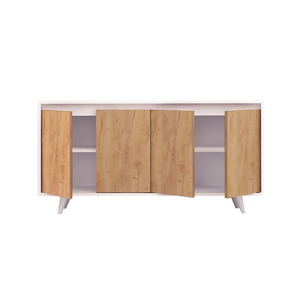HABITAT ET JARDIN - Buffet en bois "Nossa" - 140 x 40 x 86 cm - Marron - large