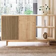 HABITAT ET JARDIN - Buffet en bois "Ravello" - 140 x 35 x 80 cm - Beige - vignette