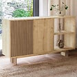 HABITAT ET JARDIN - Buffet en bois "Ravello" - 140 x 35 x 80 cm - Beige - vignette